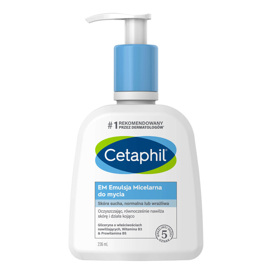 Cetaphil EM, Micellaire emulsie voor de gevoelige huid, voor het hele gezin, 236 ml