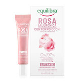 Equilibra Rosa, crema de ojos lifting rosa, ácido hialurónico, 15 ml