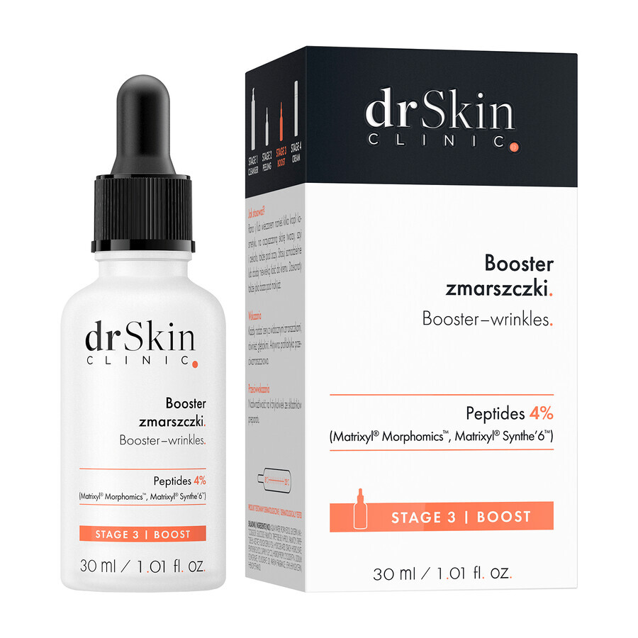 DrSkin Clinic, booster visage, rides, peptides 4%, 30 ml