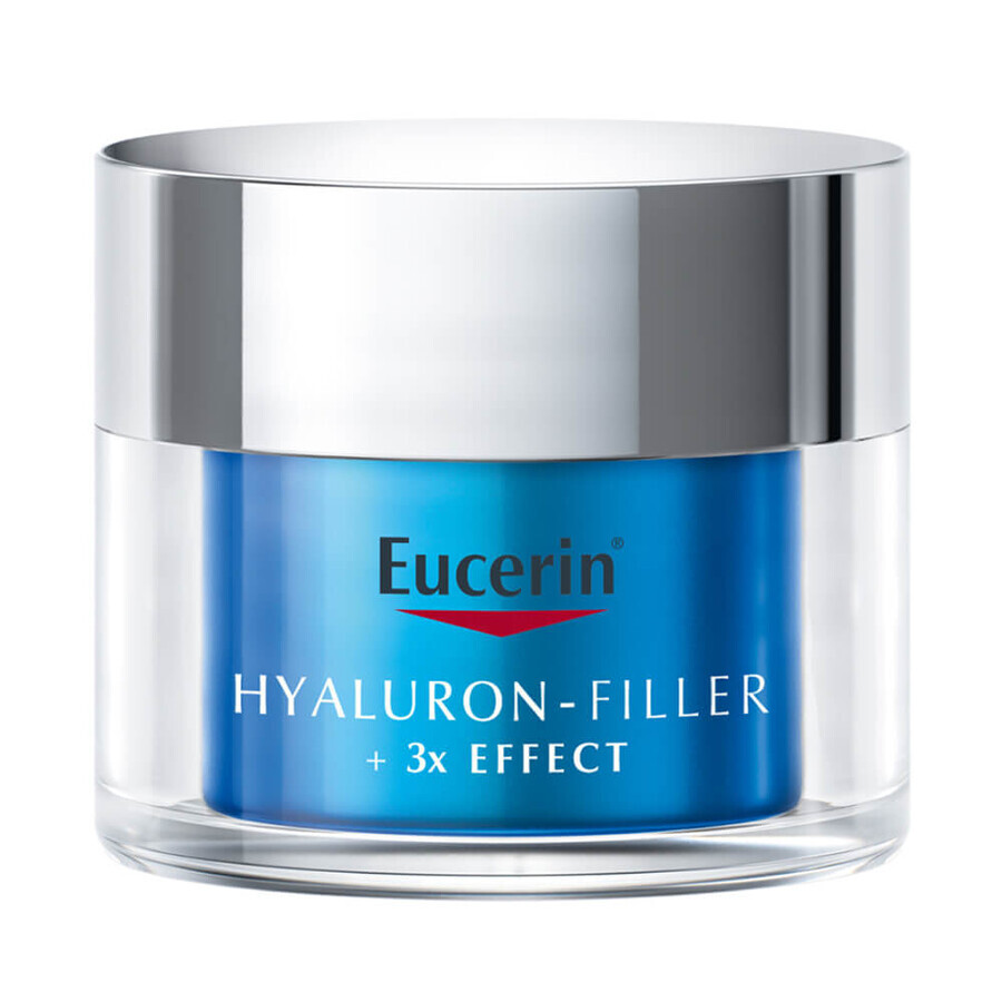 Eucerin Hyaluron-Filler + 3x Effekt, feuchtigkeitsspendender Nachtgesichtsbooster mit Hyaluronsäure, 50 ml