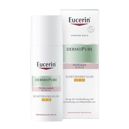 Eucerin DermoPure, schützendes Creme-Fluid für unreine und zu Akne neigende Haut, SPF 30, 50 ml