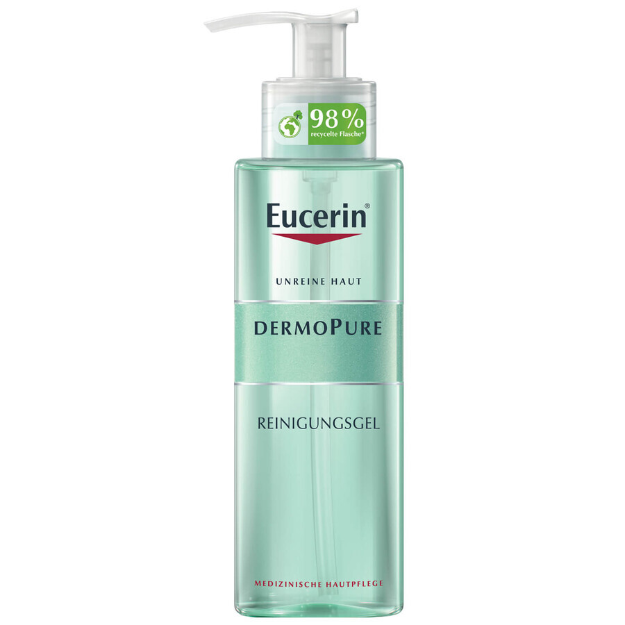 Eucerin DermoPure, Reinigungsgel für Gesicht und Körper, akneanfällige und unreine Haut, 400 ml