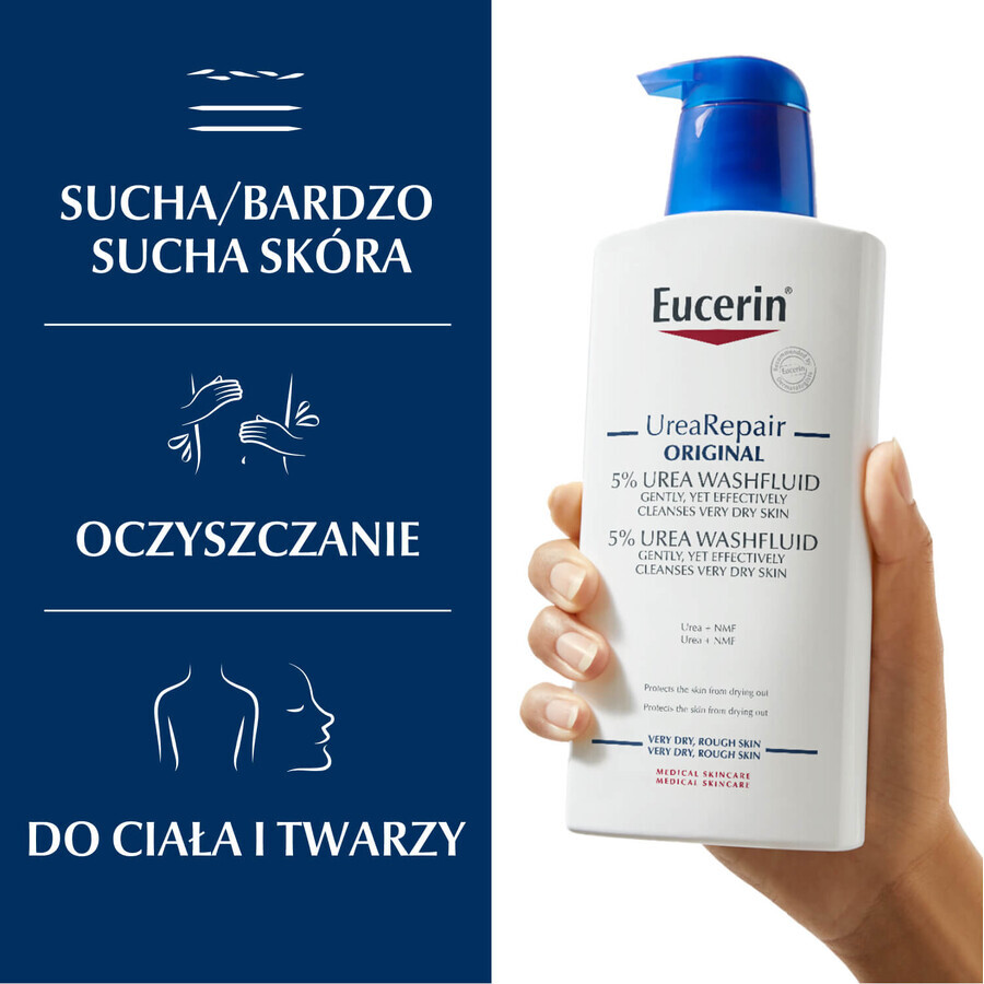 Eucerin UreaRepair Original, washing liquid with 5% urea for dry and very dry skin, 400 ml