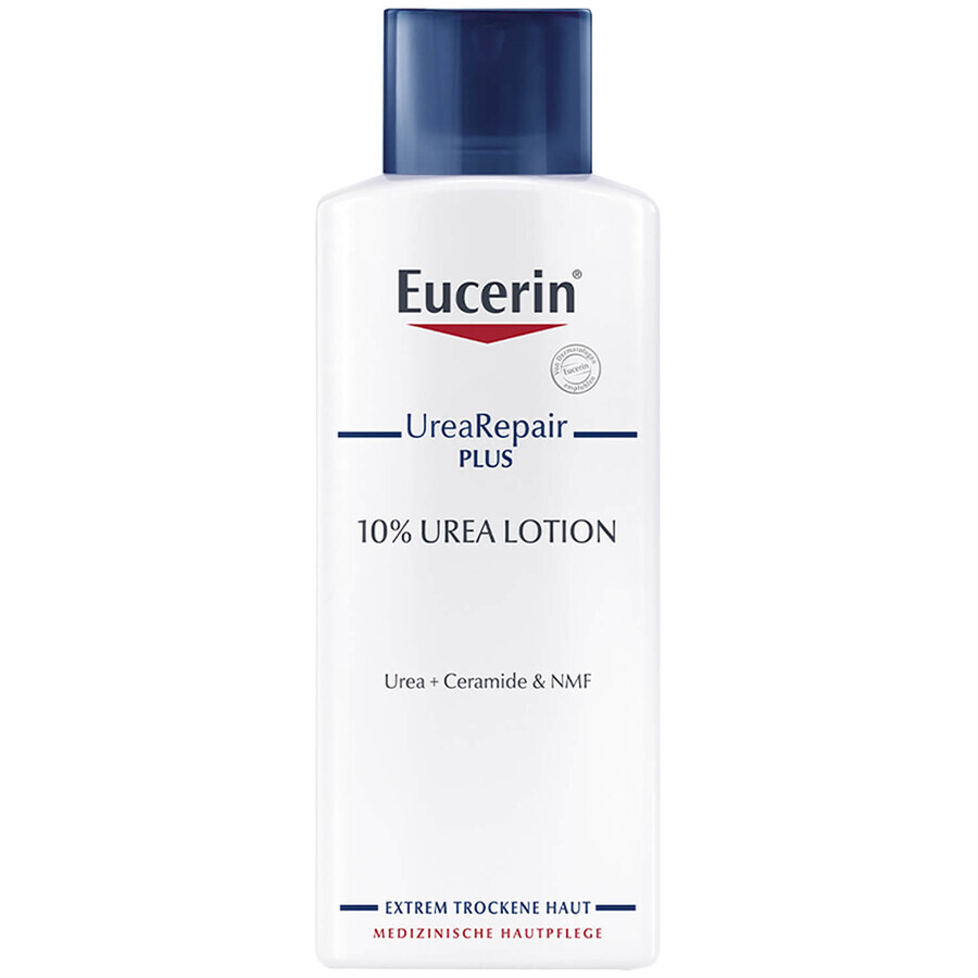 Eucerin UreaRepair Plus, Körperemulsion mit 10% Urea für sehr trockene und raue Haut, 250 ml