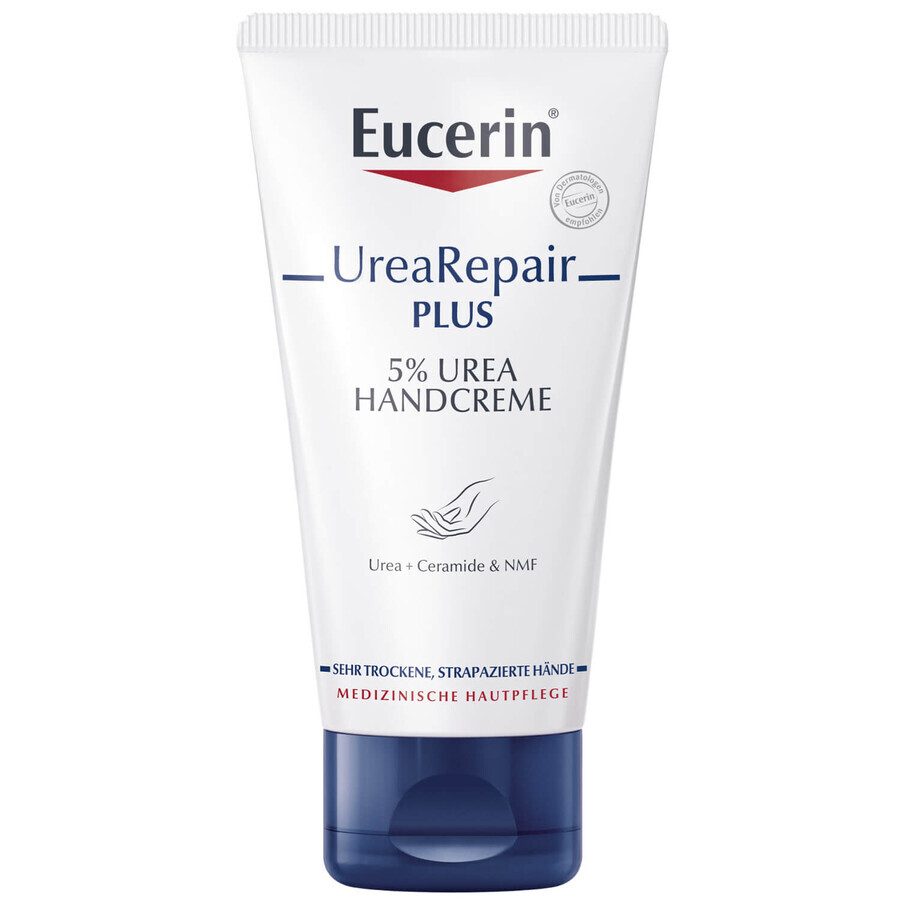 Eucerin UreaRepair Plus, handcrème met 5% urea voor droge en ruwe huid, 75 ml