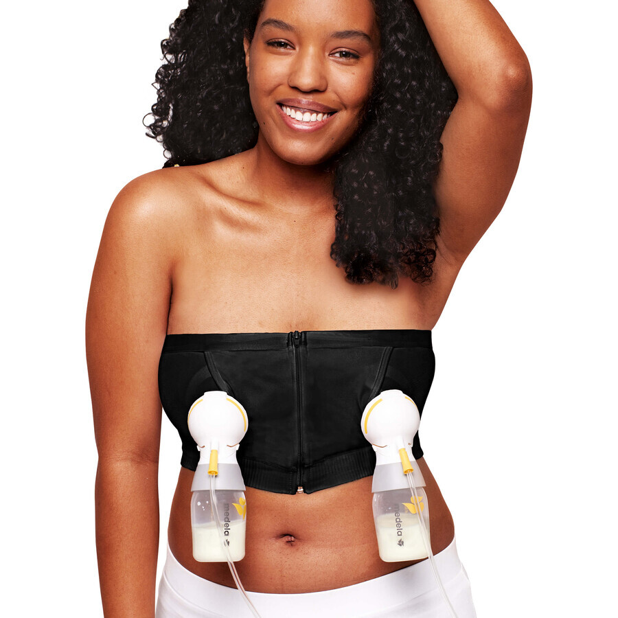 Medela Hands-Free, corsetto per tiralatte, nero, taglia S, 1 pezzo