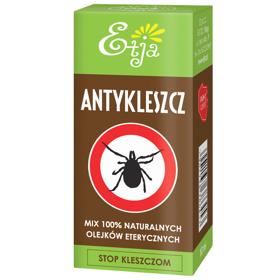 Etja Anticleszcz, een mengsel van natuurlijke teekwerende essentiële oliën, 10 ml