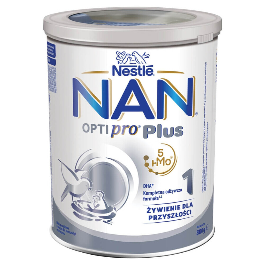 Nestle NAN Optipro Plus 1 HM-5, zuigelingenmelk voor baby's vanaf de geboorte, 800 g