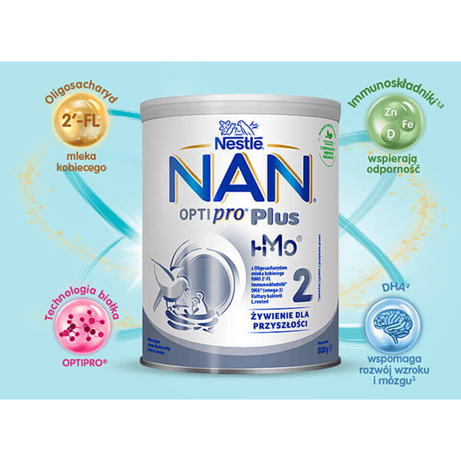 Nestle NAN Optipro Plus 2 HM-O, opvolgmelk voor zuigelingen vanaf 6 maanden, 800 g