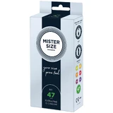 Mister Size Moist Condoms, Smooth, 47mm, 10 Pieces