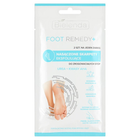 Bielenda Foot Remedy, chaussettes exfoliantes pour pieds calleux, 2 pièces