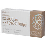 SEMA Lab Vitamina D3 4000 UI + K2 (MK-7) 100 µg, 60 cápsulas blandas