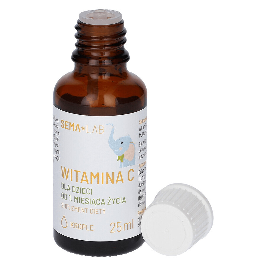 SEMA Lab Vitamine C voor kinderen vanaf 1 maand, druppels, 25 ml