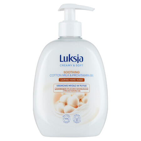 Luxja Crème &amp; Zacht, romige vloeibare zeep, verzachtend, katoenmelk en provitamine B5, 500 ml