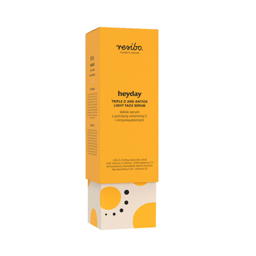 Resibo Heyday, sérum ligero con triple vitamina C y antioxidantes, 30 ml