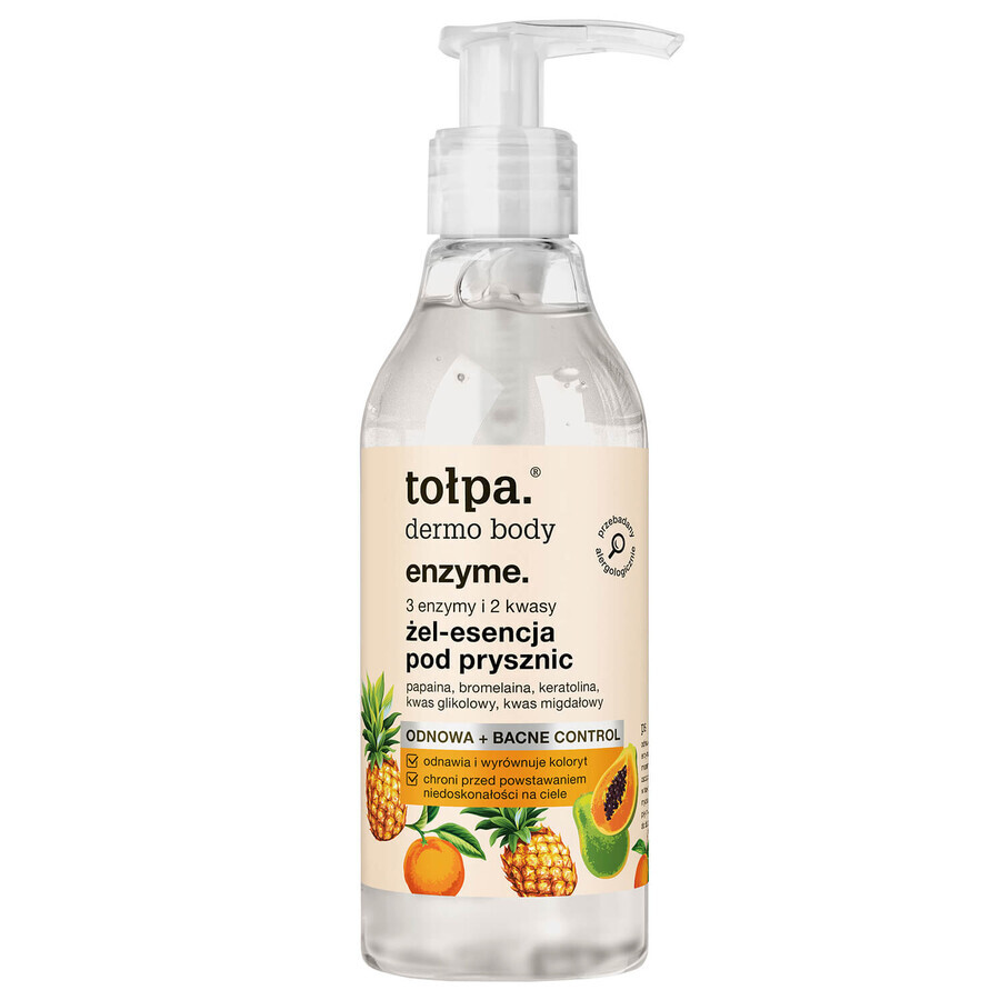 Tolpa Dermo Body Enzyme, gel-essenza doccia, 3 enzimi e 2 acidi, 195 ml