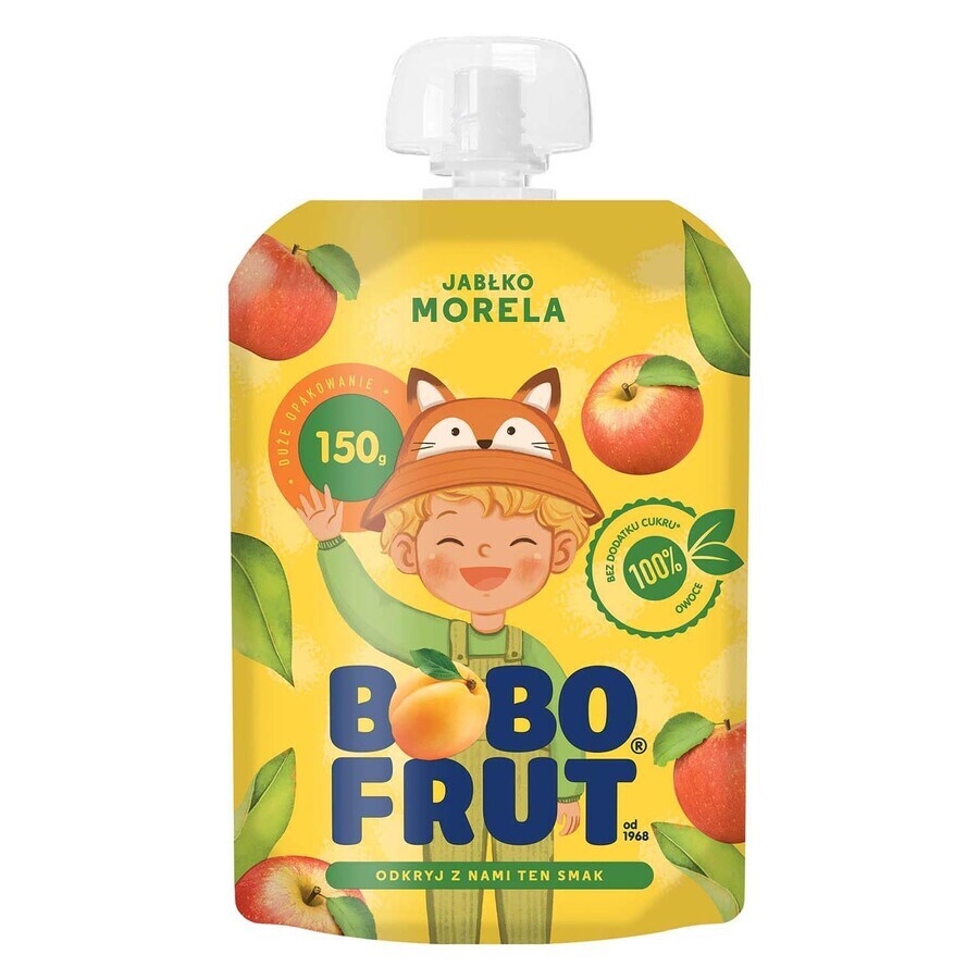 Bobo Frut Fruitmousse in een tube, appel-morel, 1-3 jaar, 150 g