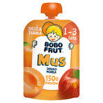 Bobo Frut Fruitmousse in een tube, appel-morel, 1-3 jaar, 150 g