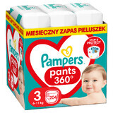 Pampers Pants, pannolini, taglia 3, 6-11 kg, 204 pz.