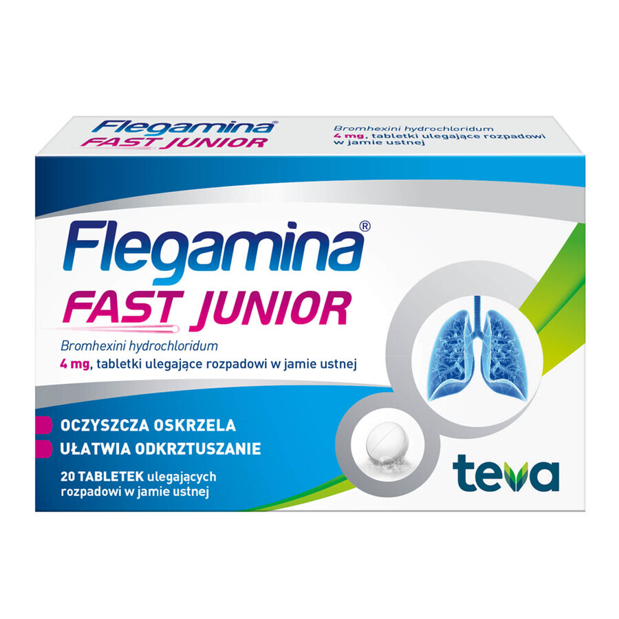 Flegamina Fast Junior 4 mg, 20 tabletten