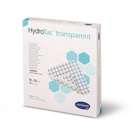 Pansament hidrogel HydroTac transparent 10x10cm, 10 bucati, Hartmann