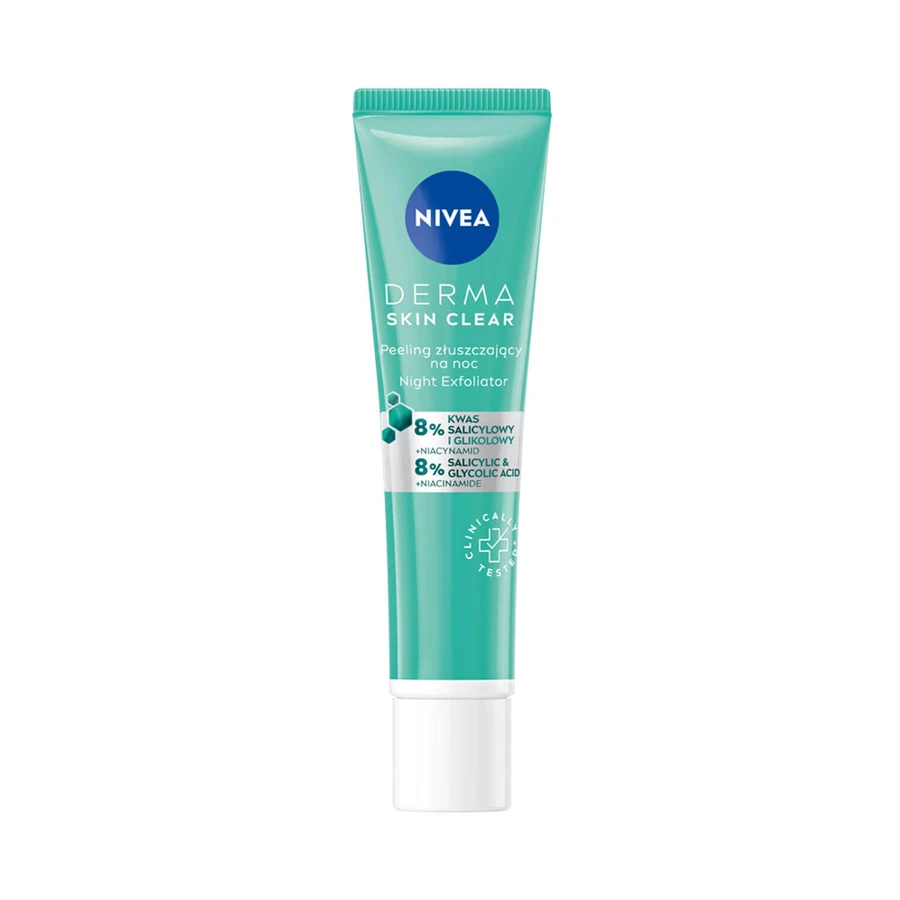 Nivea Derma Skin Clear, scrub voor de nacht, 40 ml