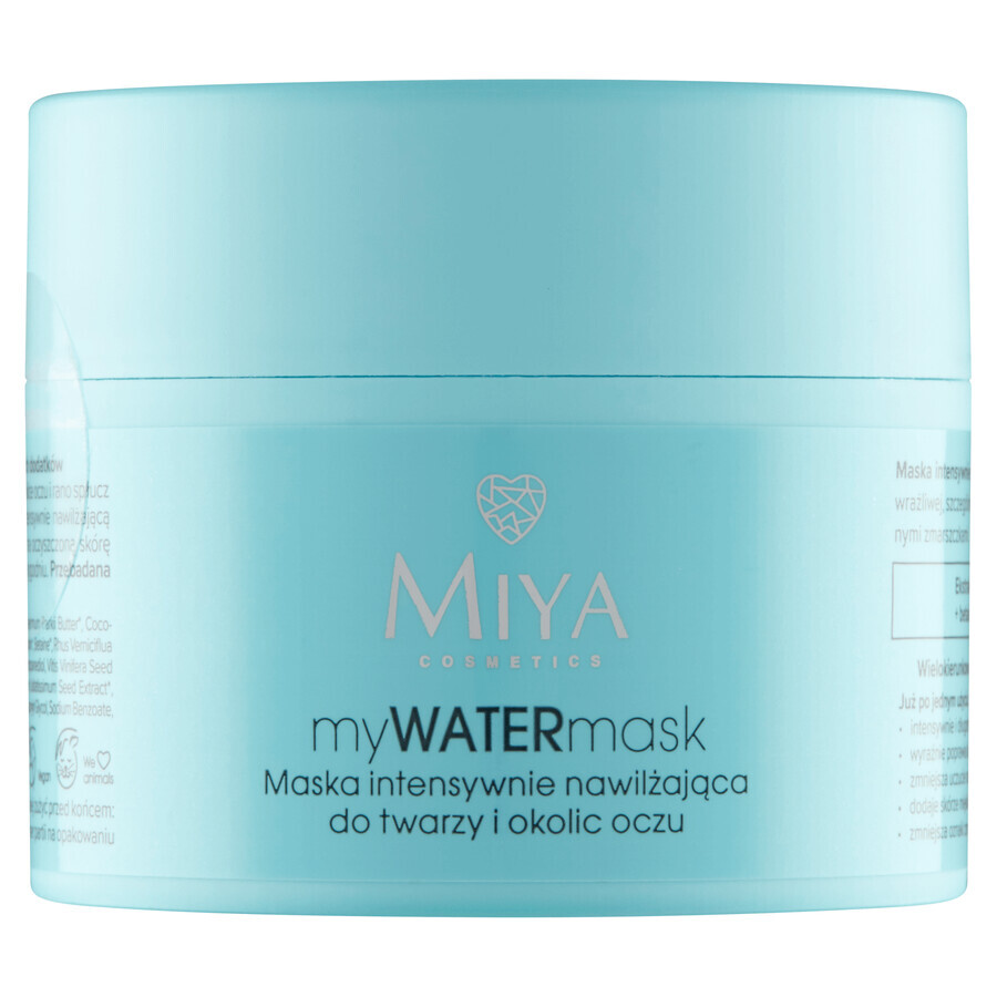 Miya myWATERmask, intensive moisturizing mask for the face and eye area, 50 g