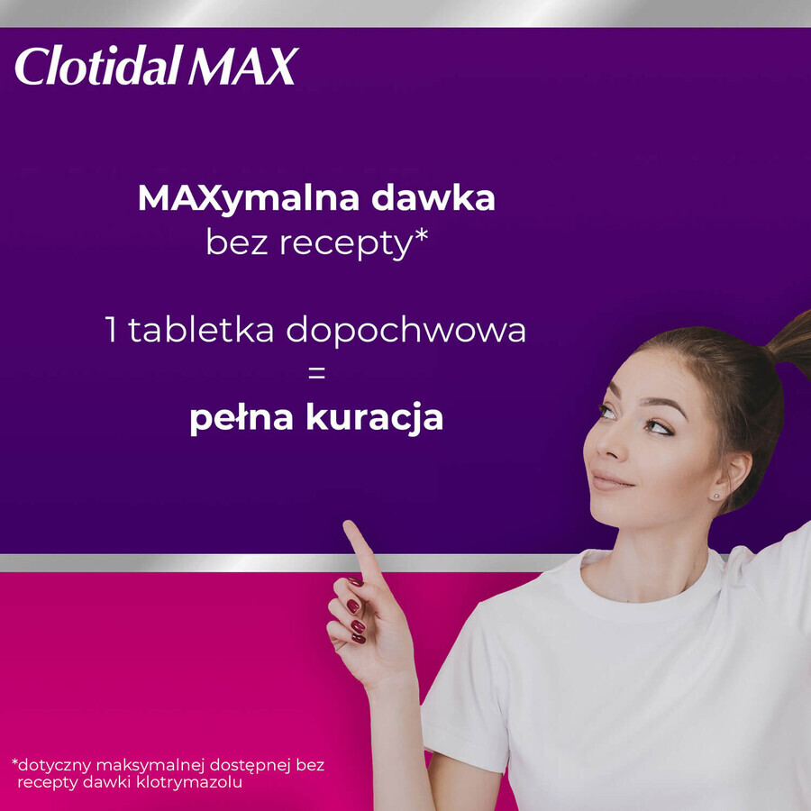 Clotidal Max 500 mg, 1 vaginale tablet