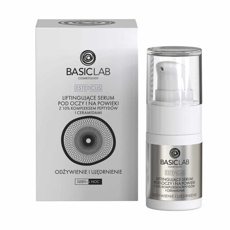 BasicLab Esteticus, sérum liftant pour les yeux et les paupières, nourrissant et raffermissant, 15 ml