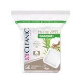 Cleanic Home Spa Bambú, almohadillas cosméticas, cuadradas, 50 unidades