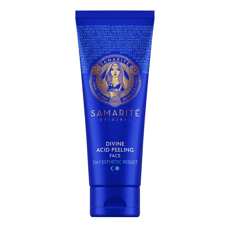 Samarité Divine Acid Peeling, gommage 3 en 1 aux acides naturels, 75 ml