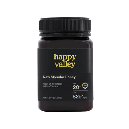 Happy Valley, miere de Manuka UMF 20+, 500 g