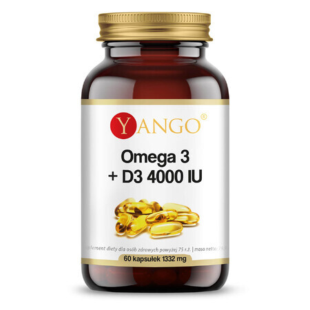 Yango Omega 3 + D3 4000 IE, 60 capsules