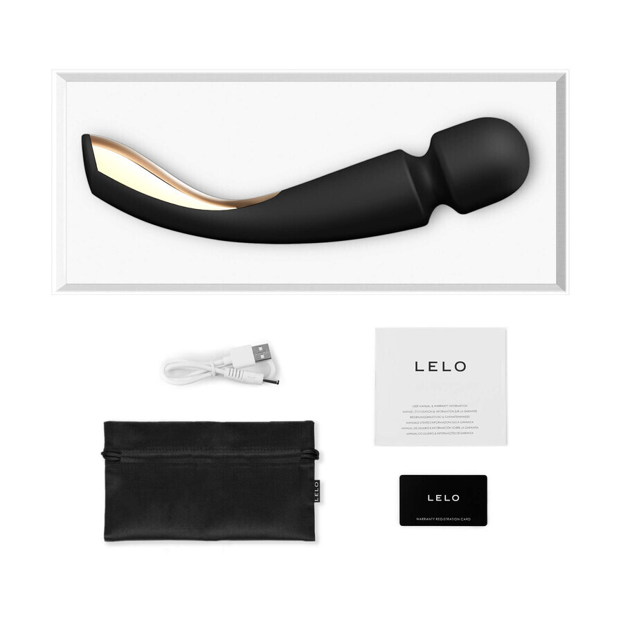 Lelo Smart Wand 2 Medium Black, massaggiatore per tutto il corpo, medio, nero