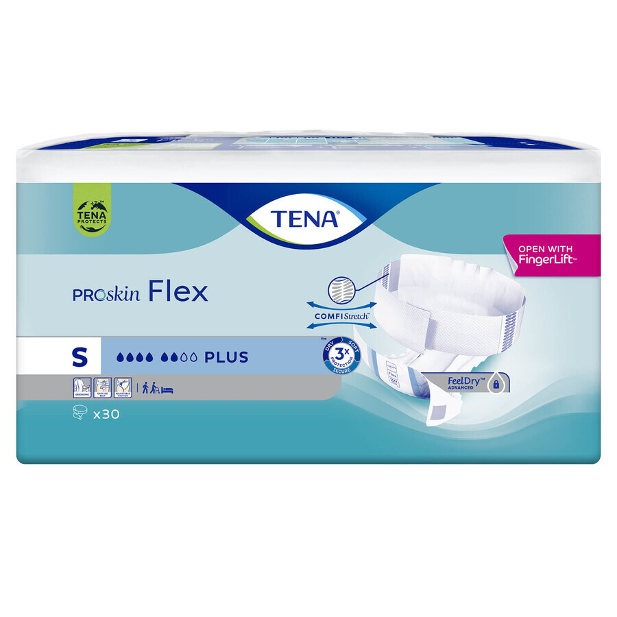 Tena Flex ProSkin, luiers, maat S, 61-87 cm, Plus, 30 stuks