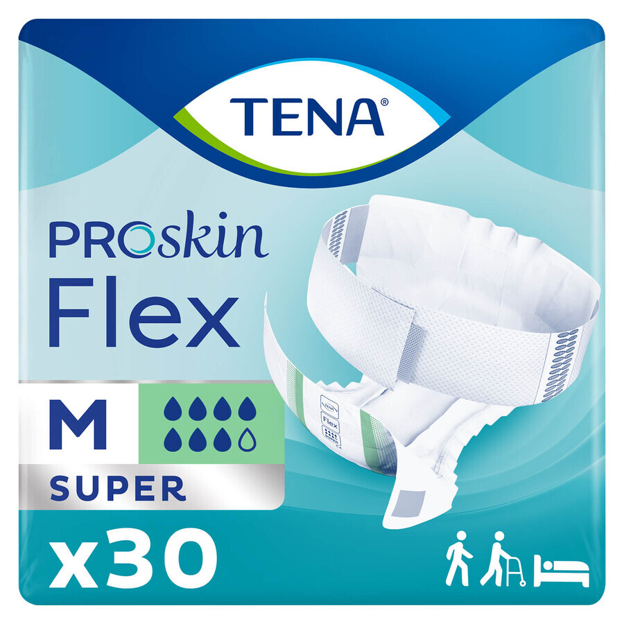 Tena Flex ProSkin, couches, taille M, 71-102 cm, Super, 30 pcs