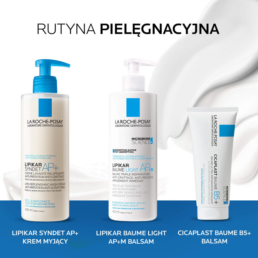 La Roche-Posay Lipikar Baume Light AP+M, lichte bodylotion, gevoelige huid, droog, gevoelig voor atopie, 400 ml