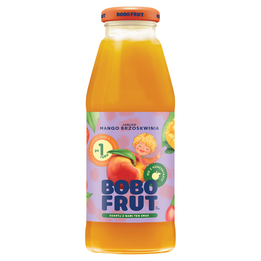 Bobo Frut Vruchtennectar, appel, mango, perzik, na 12 maanden, 300 ml