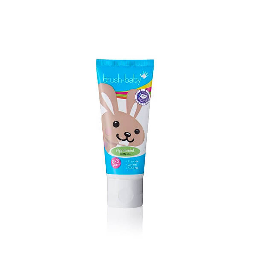 Toothpaste with mint and apple 0-3 years, 50 ml, Brush Baby