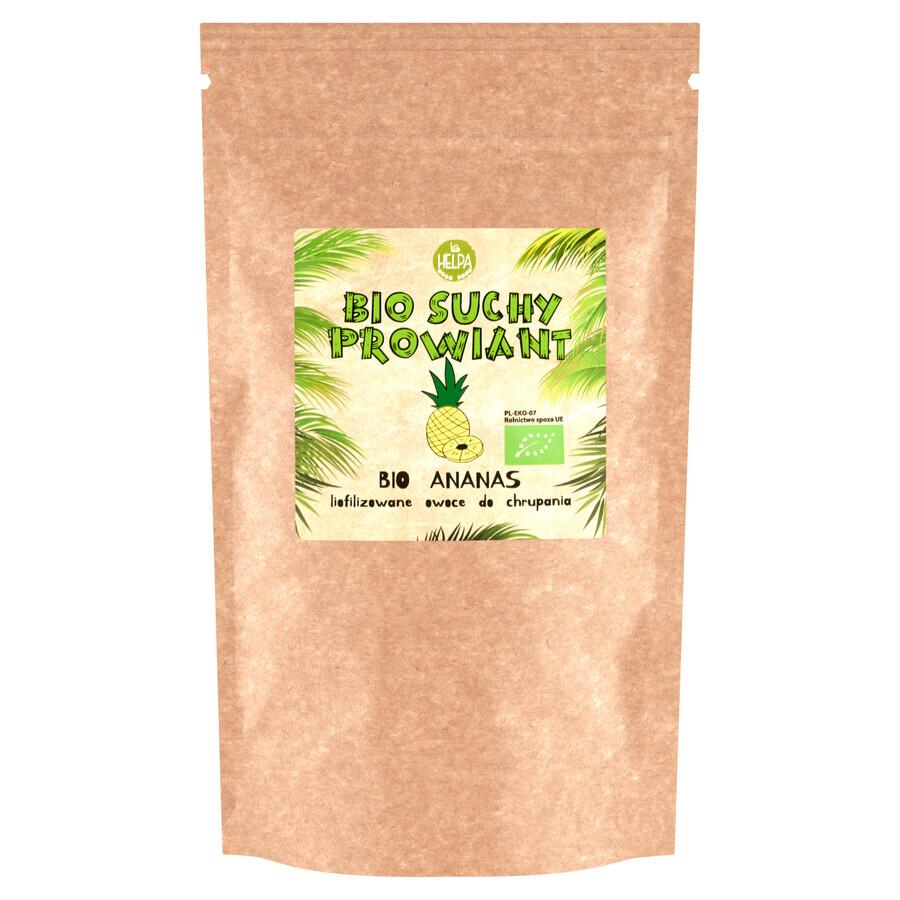 Helpa Bio Droogpoeder, gevriesdroogd fruit om te knapperig, ananas, 20 g