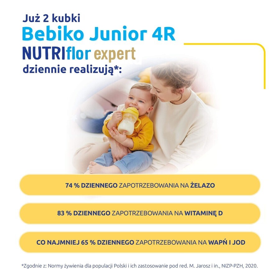 Bebiko Junior 4R Nutriflor Expert, leche maternizada nutritiva con gachas de arroz, más de 2 años, 600 g