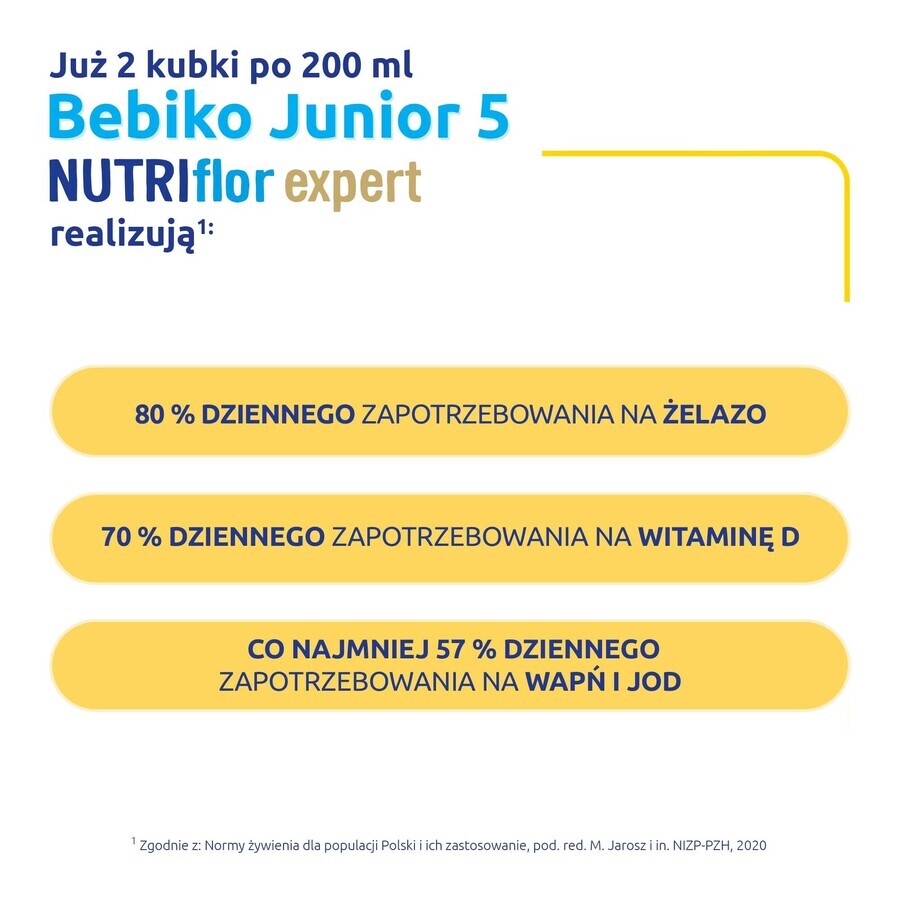 Bebiko Junior 5 Nutriflor Expert, voedzame melkvoeding, voor de peuter, 600 g