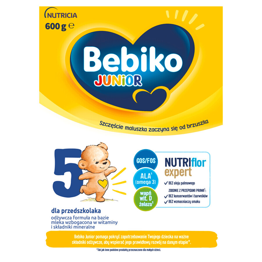 Bebiko Junior 5 Nutriflor Expert, voedzame melkvoeding, voor de peuter, 600 g