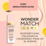 Eveline Cosmetics Wonder Match Lumi, fondotinta illuminante, SPF 20, n. 05, neutro chiaro, 30 ml