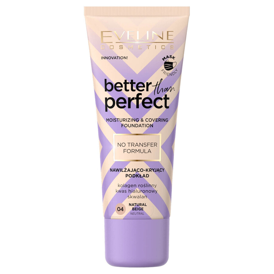 Eveline Cosmetics Better Than Perfect, moisturizing and covering foundation, no. 04, natural beige, 30 ml