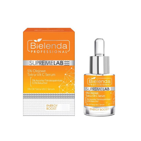 Bielenda Professional SupremeLAB Energy Boost, sérum visage huileux 5% Tetra-Vit C, 15 ml