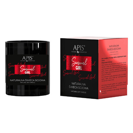 Apis Raspberry Glow, natural soy candle, 220 g