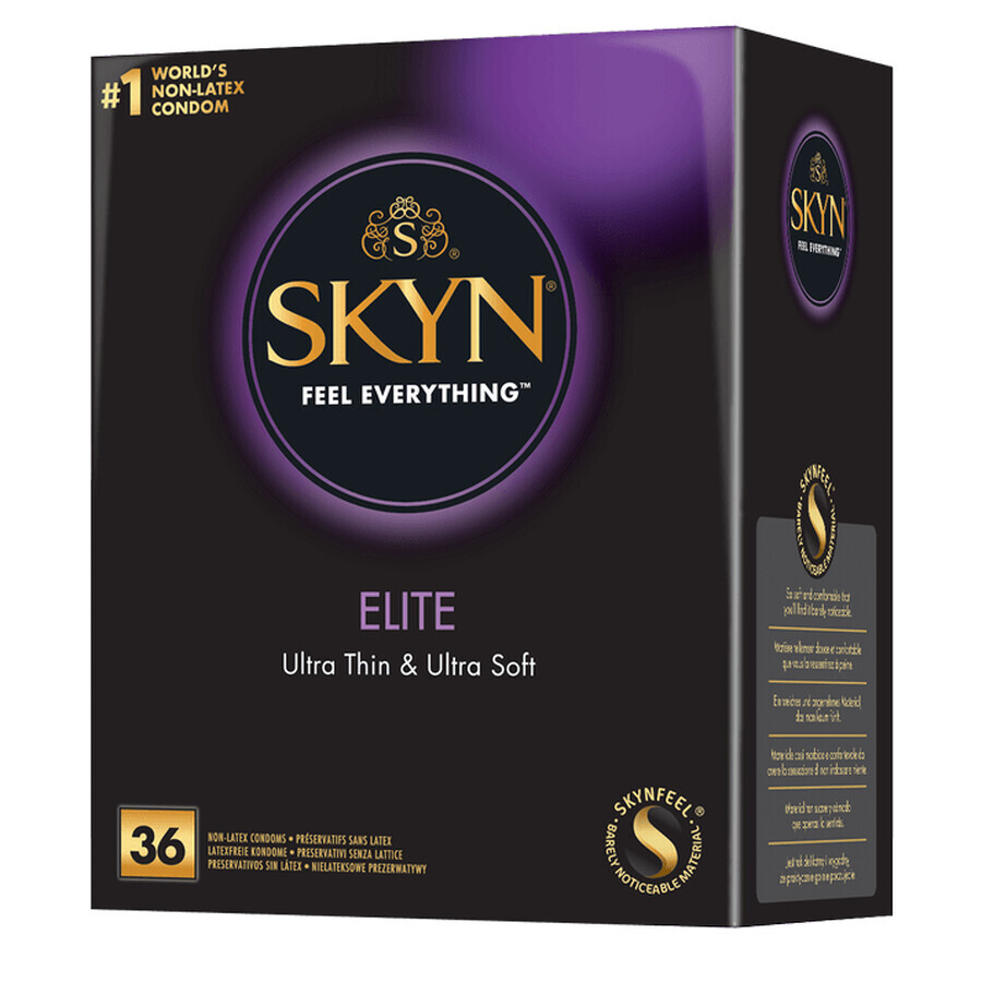 Unimil Skyn Elite, préservatifs non-latex, ultra-fins, 36 pièces