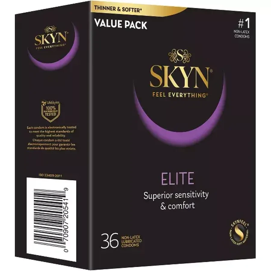 Unimil Skyn Elite, Nicht-Latex-Kondome, ultra-dünn, 36 Stück