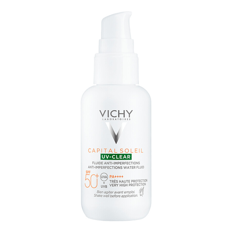 Vichy Capital Soleil UV-Clear, fluid tegen onvolkomenheden, SPF 50+, 40 ml